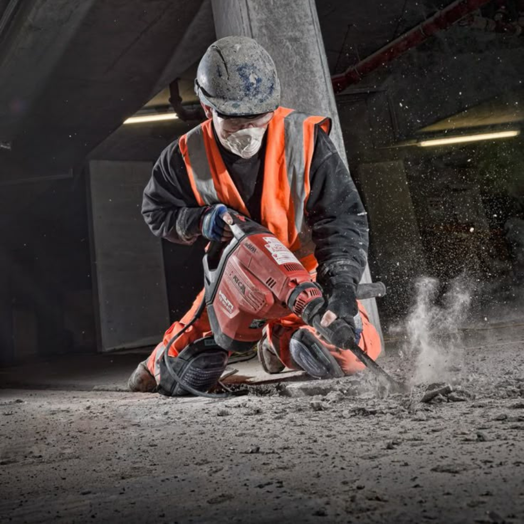 Skilled labourers at residential construction site